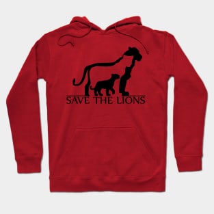 Save the Lions (white background) Hoodie